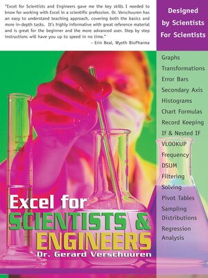 cover image of Excel for Scientists and Engineers